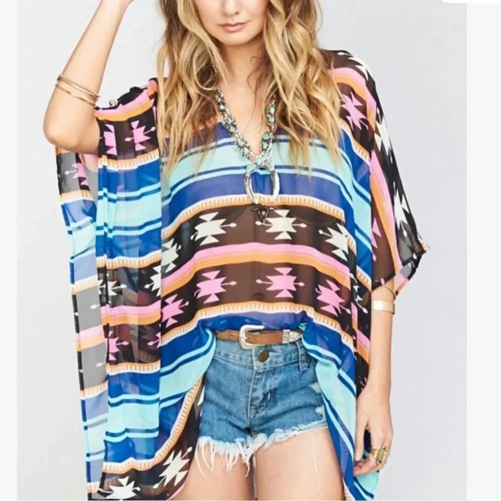 Show Me Your Mumu Peta Tunic Aztec Print Oversized